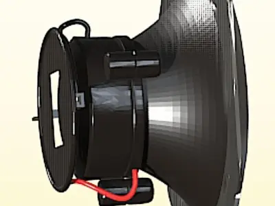 Piezo Horn Tweeter - High Poly Free 3D model