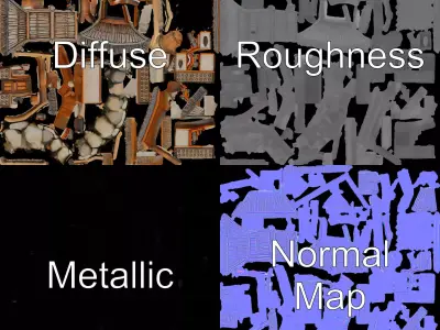 Traditional Bamboo Hut model pack Low-poly 3D model