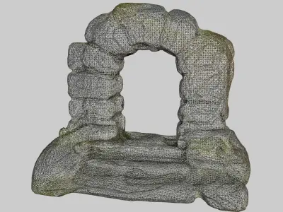  Ancient Stone Portal - Archway  Low-poly 3D model