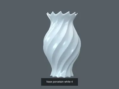 Vases porcelain 4 3D Model Collection