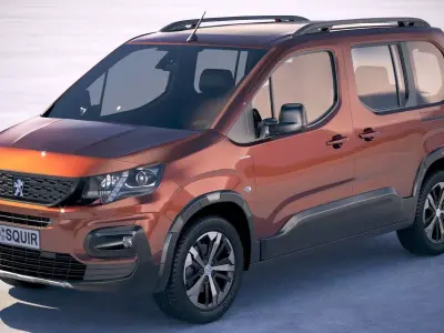Peugeot Rifter 2016-2018 3D model