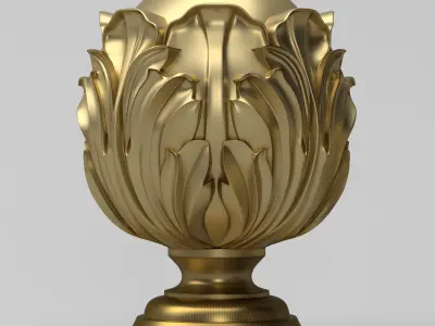 Carved Finial 3D model