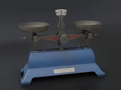 Old Japanese Scales Low-poly 3D model