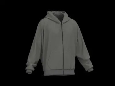 Male oversized hoodie 3D model