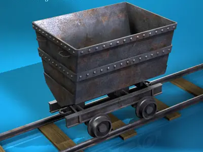 Mine cart 3D model