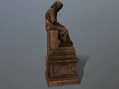 statue Low-poly 3D model 3