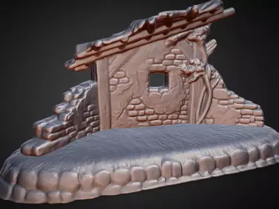 Nativity Scene MANGER for nativity scene wise men set 3D print model