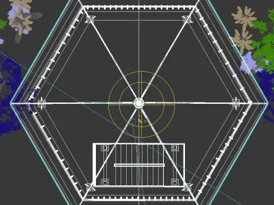 GAZEBO in middle of park 3D model