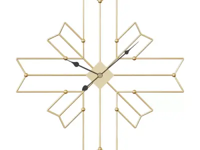 Golden Cross wall clock 3D model
