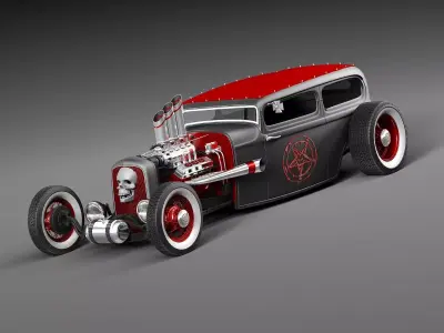 1929 ratrod sedan 3D model