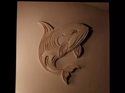 Orca CNC 3d Print High Relief Sand Casting 3D print model