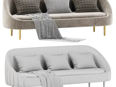 Sublime Curved Sofa 3D model