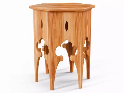Moroccan Hexagon Side Table 3D model
