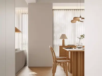 Modern living room dining room interior scenes 279 3D model