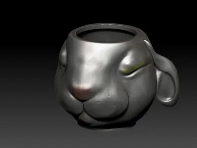 the rabbit face vase  3D print model