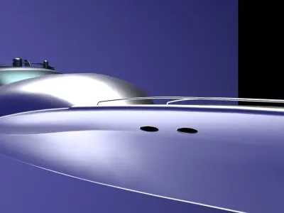 Adastra futuristic spaceship flying 3D model