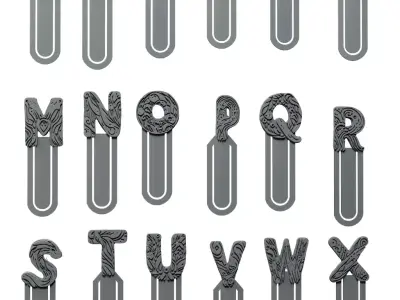 Letters Bookmark 3D print model
