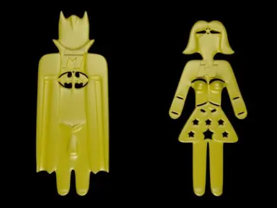 Restroom plate Free 3D print model