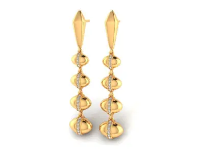 Tazzarine Diamond Earring Model 2 3D print model