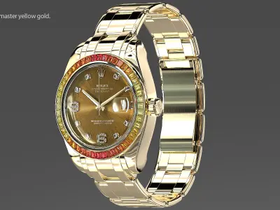 Rolex Oyster Perpetual Pearlmaster 39 Sapphire Low-poly 3D model
