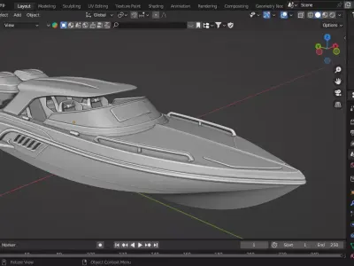 Luxury Speed Boat 3D print model