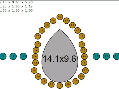 Luxury Emerald Sapphire Diamond Ring 3D Model STL 3DM 55 60 3D print model