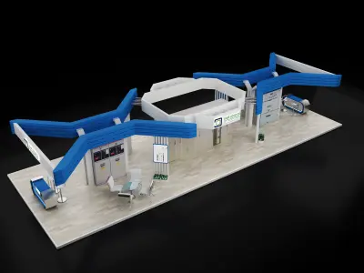 Booth Exhibition Stand a 619b 3D model