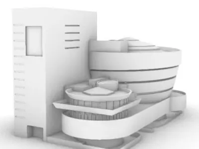 Guggenheim Frank-Lloyd-Wright Low-poly 3D model