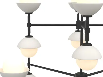 Greenwich 38 inch 2-Tier Chandelier 3D model