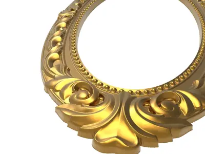 carved frame 3D model 27