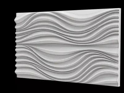 Wave Pattern Wall Panel 3D Print Model 3D print model