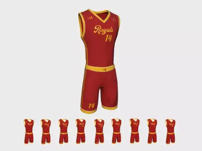 Basketball Fantasy Team Royals - Character Design Low-poly 3D model