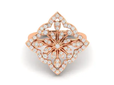 Women Pendant Earrings Ring set 3dm stl render detail 3D print model