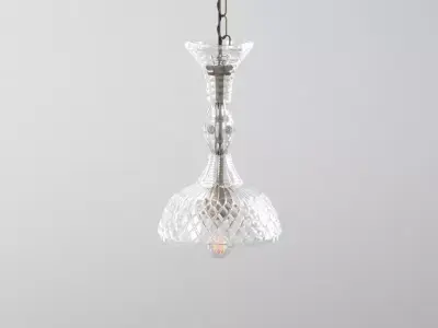 Vintage English Crystal Pendant 1920s 3D model