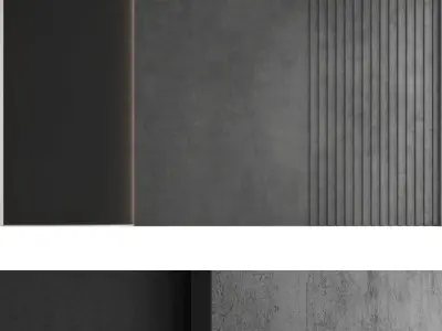 Decorative wall panel set 41 3D model