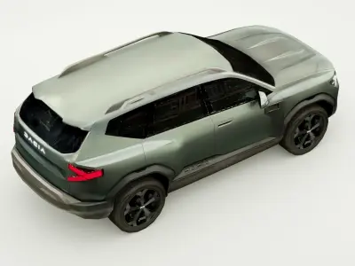 2024 DaciaRenault Bigster Low-poly 3D model