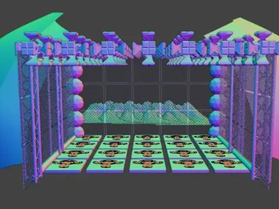 the stage by my visualization Free 3D model