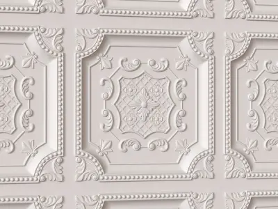 Decorative Ceiling Tile 3D model get
