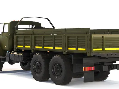 Ural 4320-0911 flatbed body 2015 3D model