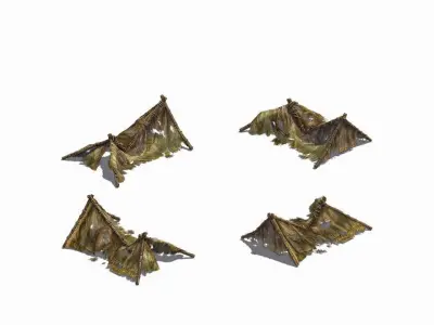 gAME Destruction - Military Camp Tent 02 3D model