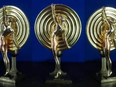 Art Deco Lamp 1 3D print model