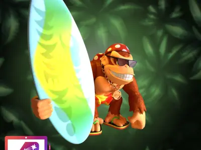 DKC Funky Kong first game version  3D print model