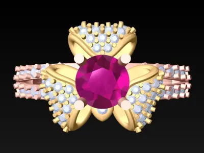 Diamond Ring - Womens Rings - N442851 3D print model