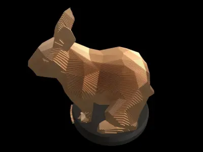 Parametric Rabbit Low-poly 3D model