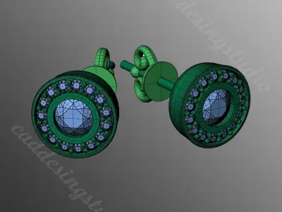 Earrings bi 14 3D print model