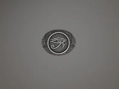 - The Eye of Horus - Ring for 3d print - 3D print model