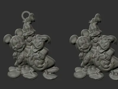 micky with friends  3D print model