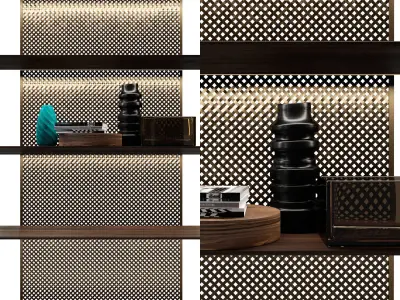 AVA BOOKSHELVES AND MULTIMEDIA 3D model