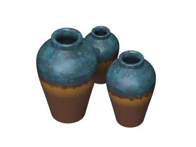 The Vases Set Of Three 3D model