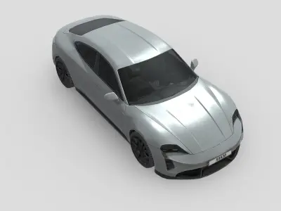 Porsche Taycan GTS 2022 Low-poly 3D model